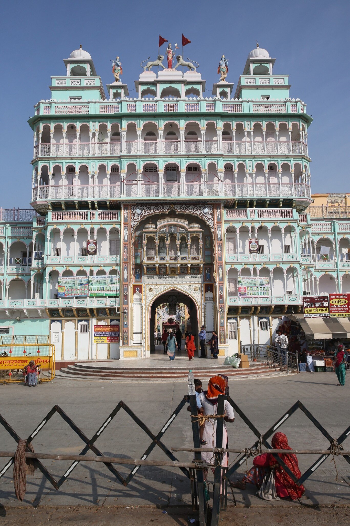 Entrance of Shree Rani Satiji Mandir, Jhunjhunu city, Rajasthan, India.
