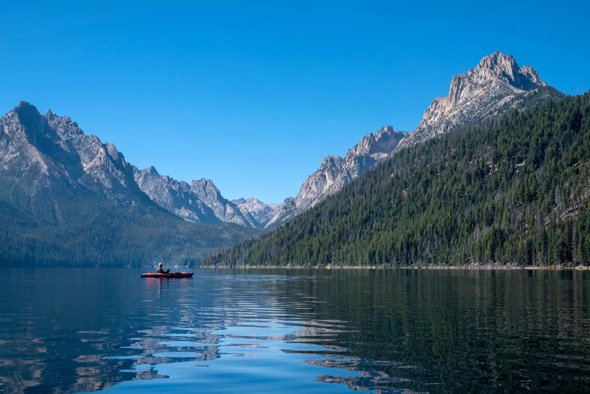 Redfish Lake in the Sawtooth Mountains, Idaho. Danita Delimont/Shutterstock USA