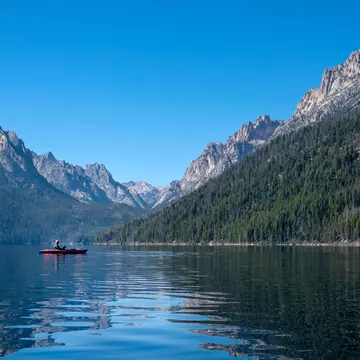 Redfish Lake in the Sawtooth Mountains, Idaho. Danita Delimont/Shutterstock USA