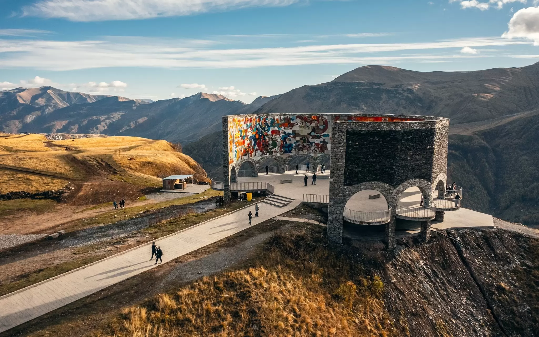 The Russian-Georgian Friendship Monument on the Georgian Military Highway. Aleksandr Medvedkov/Shutterstock
