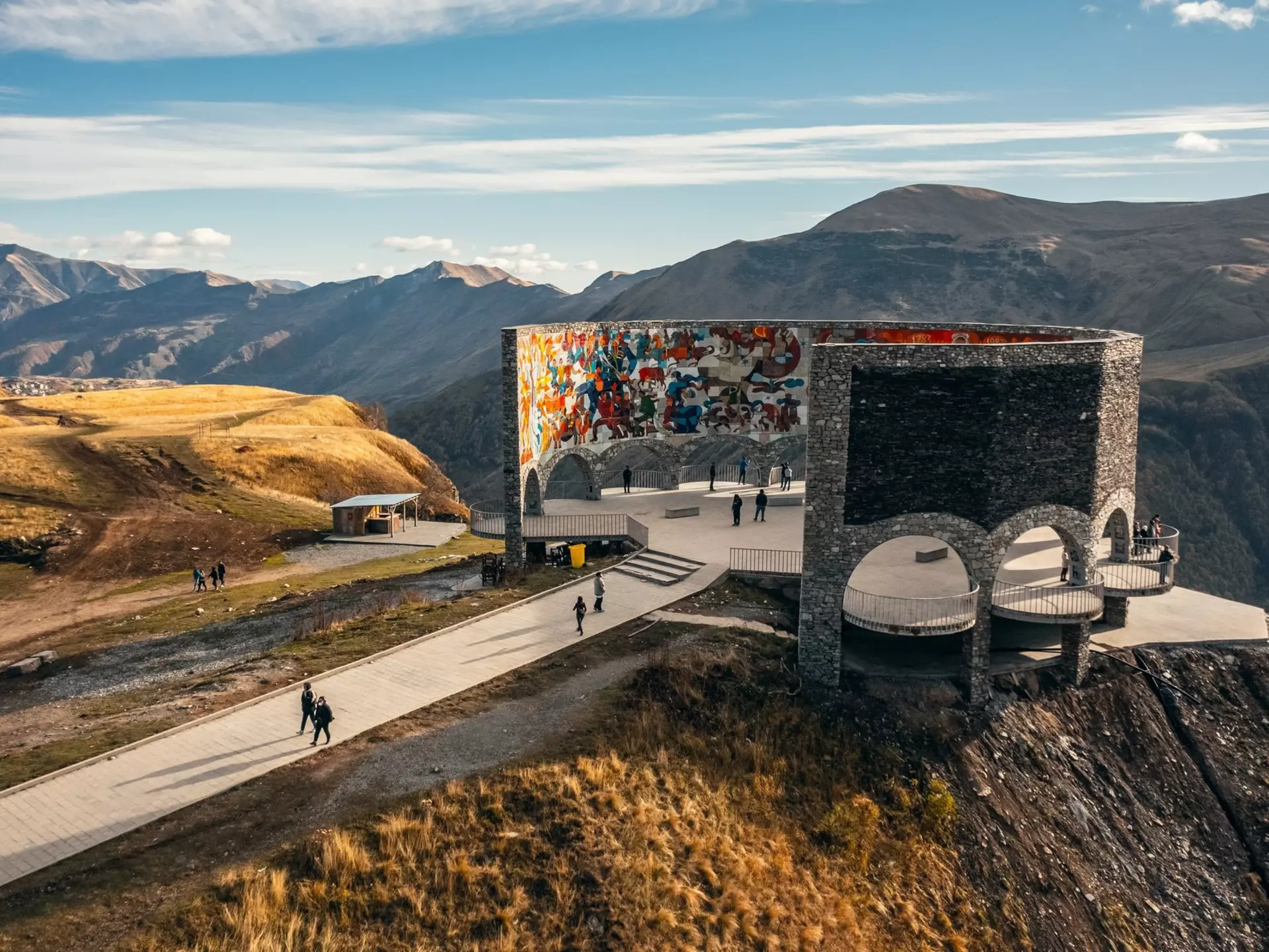 The Russian-Georgian Friendship Monument on the Georgian Military Highway. Aleksandr Medvedkov/Shutterstock