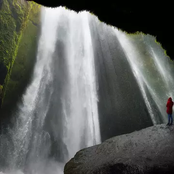 The Gljúfrafoss waterfall descends into the depths of a hidden canyon. www.Fredconcha.com / Getty Images