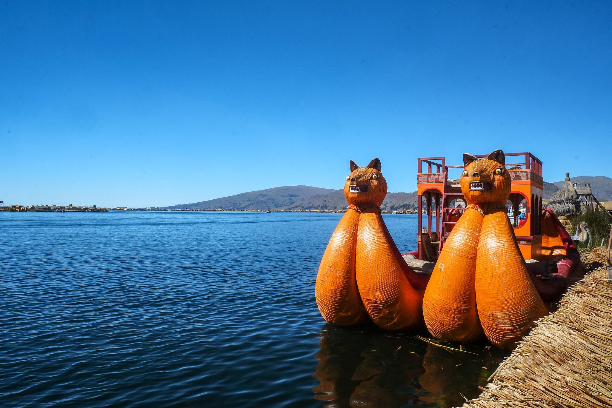 Scenery on Amantani Island in Lake Titicaca, on the border between Peru and Bolivia