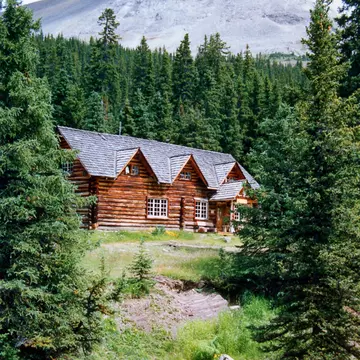 Skoki Lodge, about 20 miles east of Lake Louise, Banff National Park