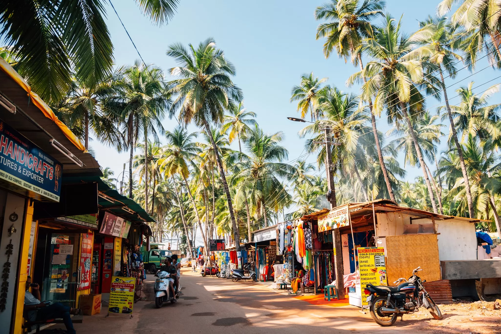 The market street near Palolem beach, Goa. Sanga Park/Shutterstock