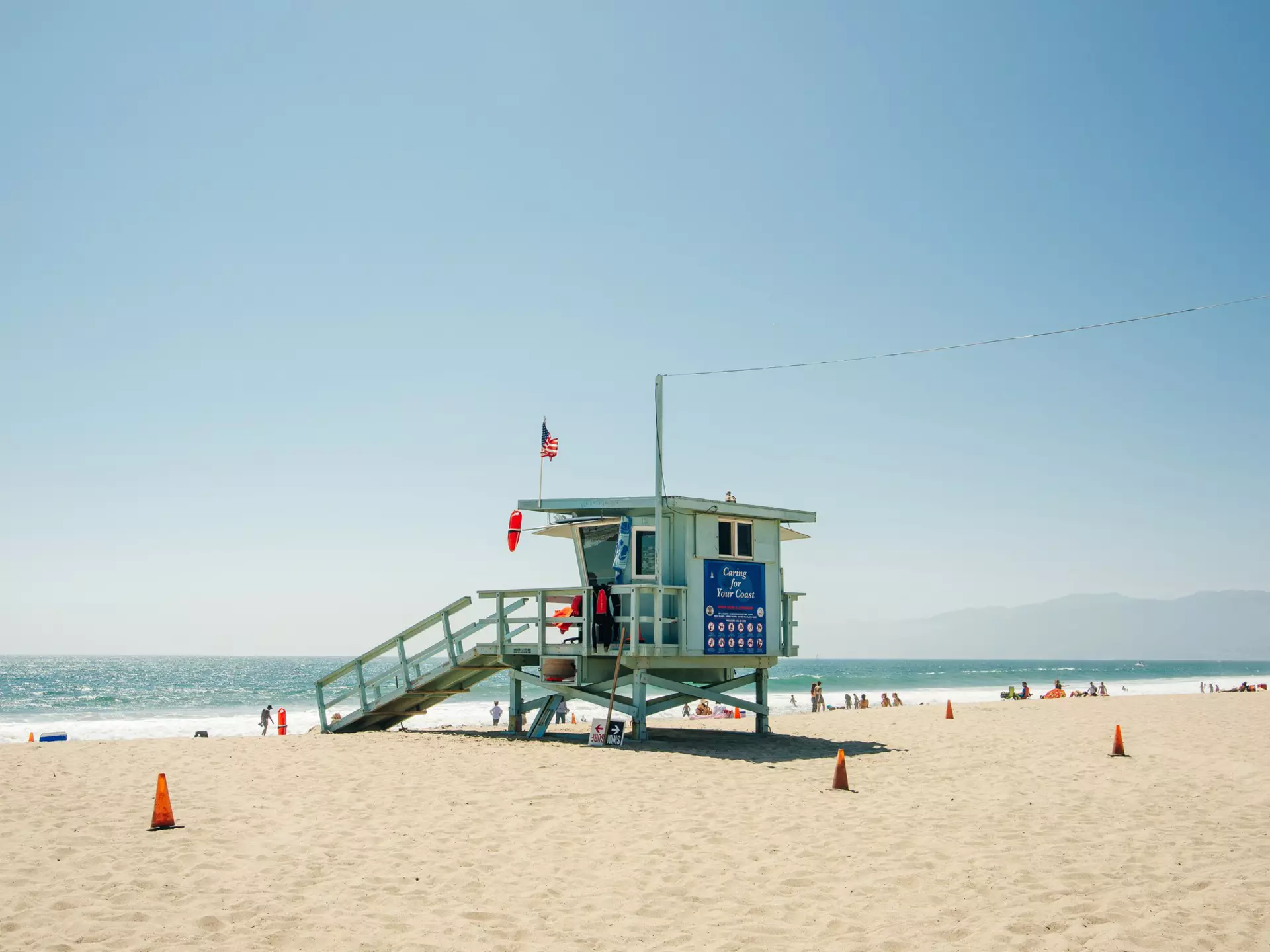 A lifeguard tower at Venice Beach in Los Angeles. Brester Irina/Shutterstock