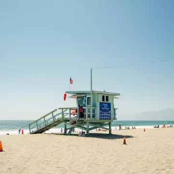 A lifeguard tower at Venice Beach in Los Angeles. Brester Irina/Shutterstock