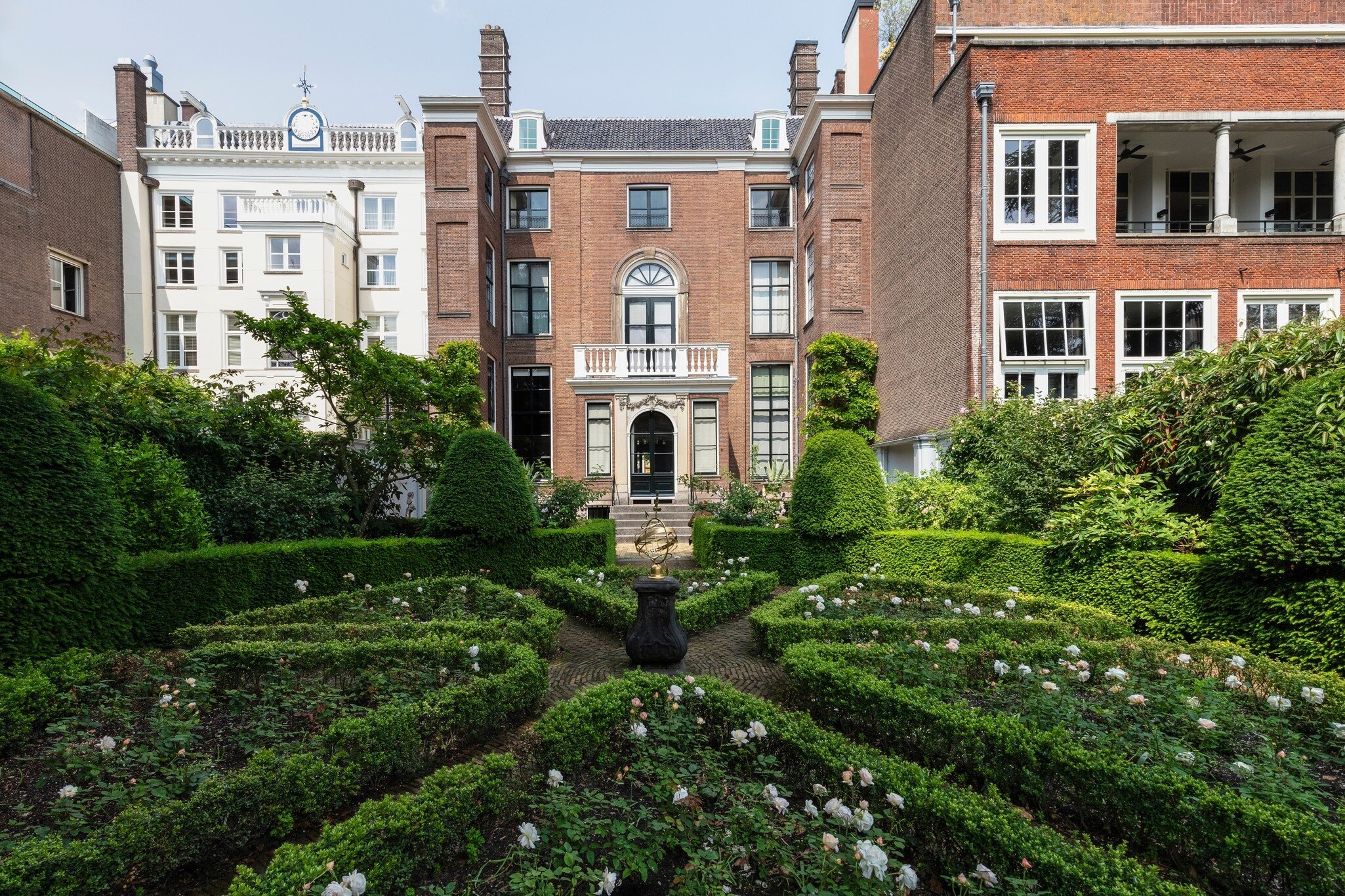 View of the garden of the Museum Van Loon in Amsterdam.