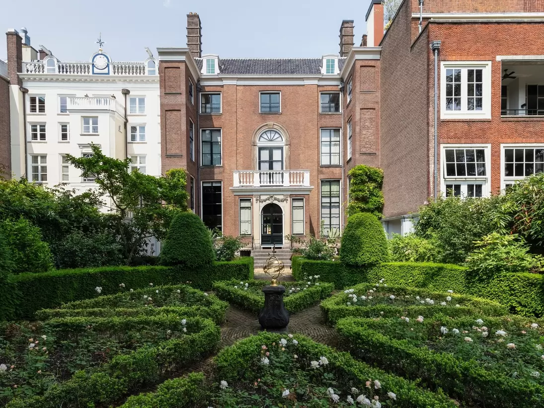View of the garden of the Museum Van Loon in Amsterdam.