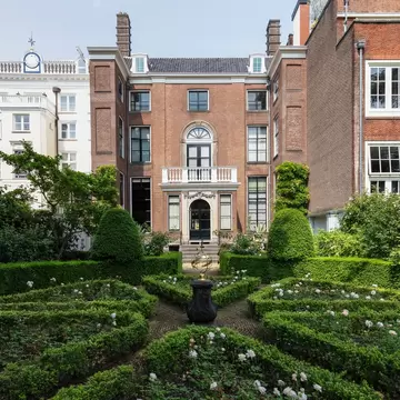 View of the garden of the Museum Van Loon in Amsterdam.