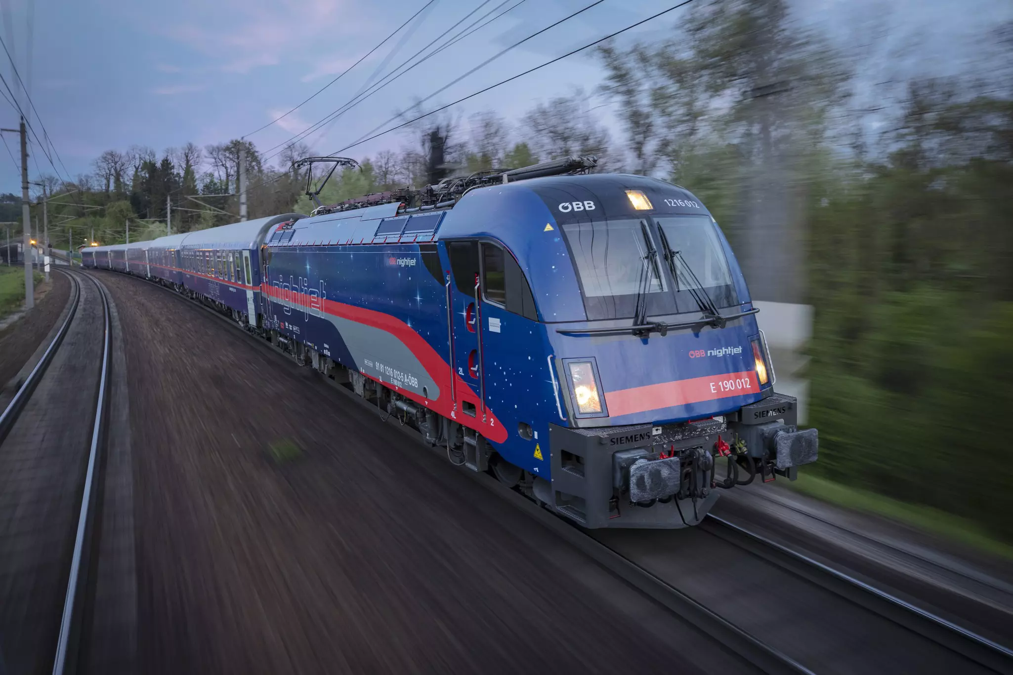 Austrian Nightjet trains speed across Europe each evening © ÖBB / Harald Eisenberger