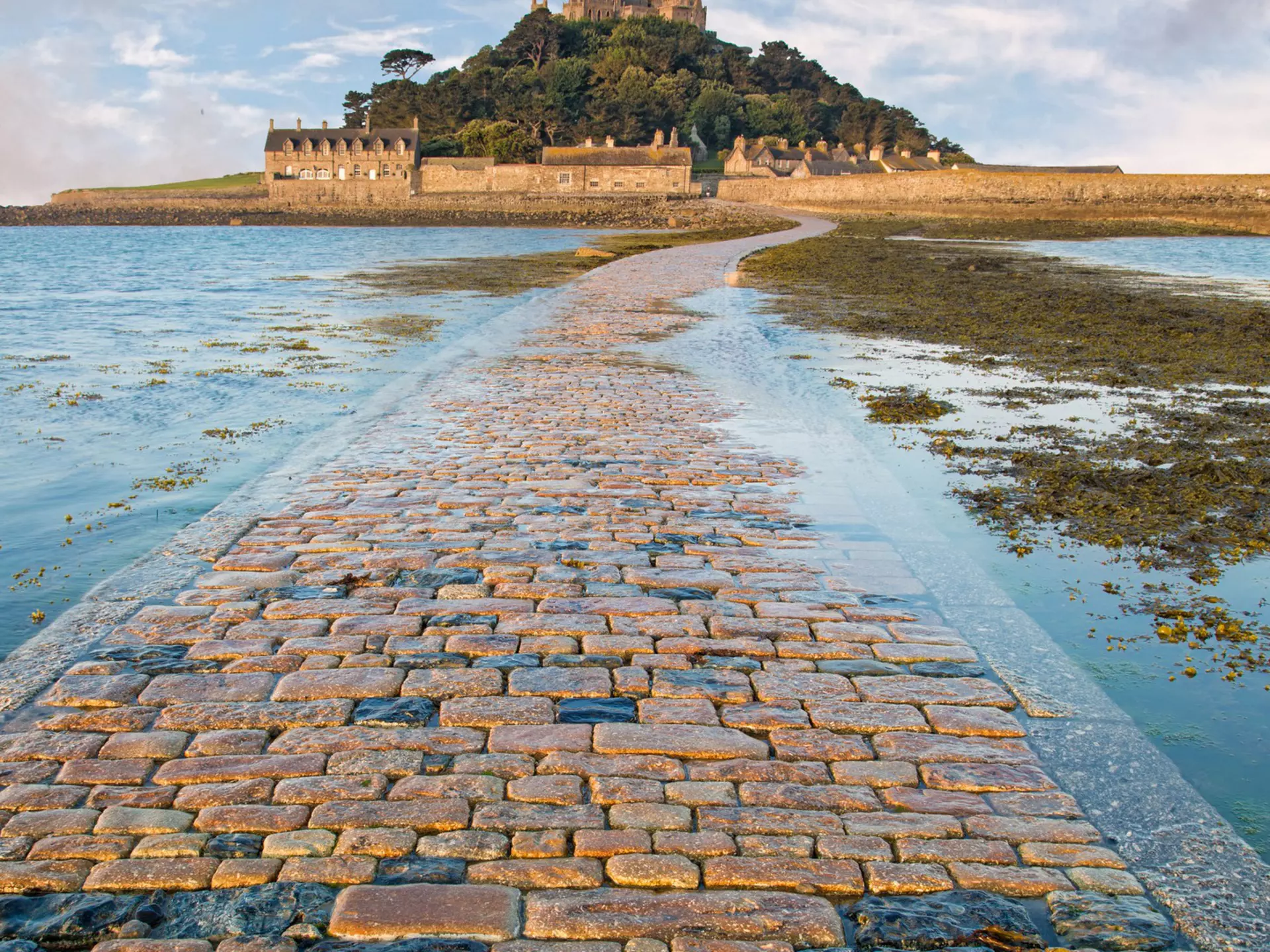 A view of the causeway leading to the island of St. Michael's Mount at low tide.
876174990
St. Michael's Mount Causeway, Cornwall