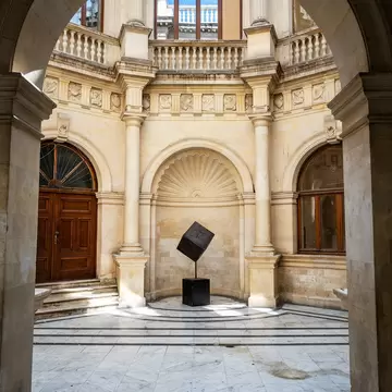 Interior of the Venetian Loggia at the center of the city, Heraklion, Crete.