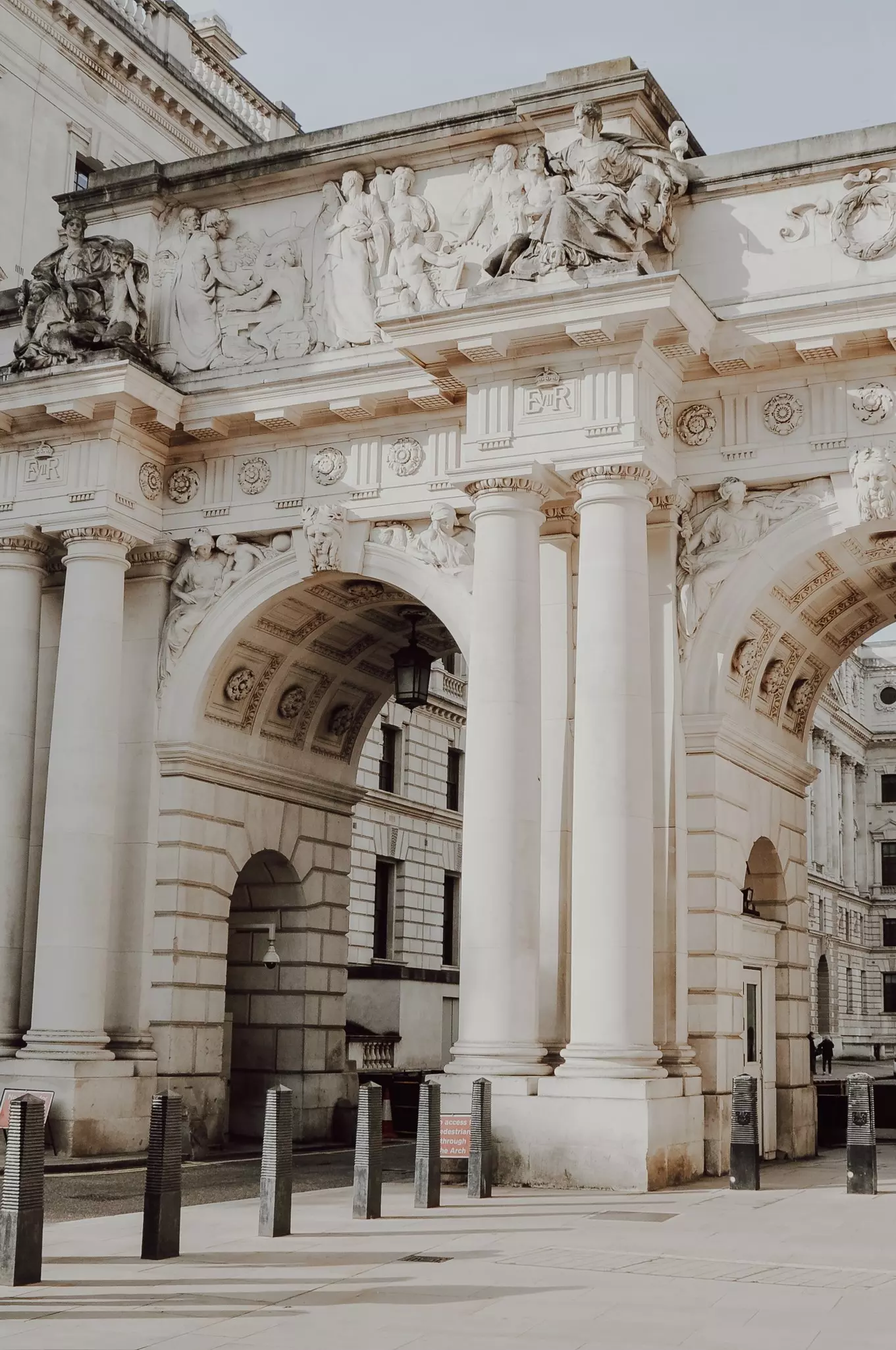 Arched doorway at a main entrance in the City of London