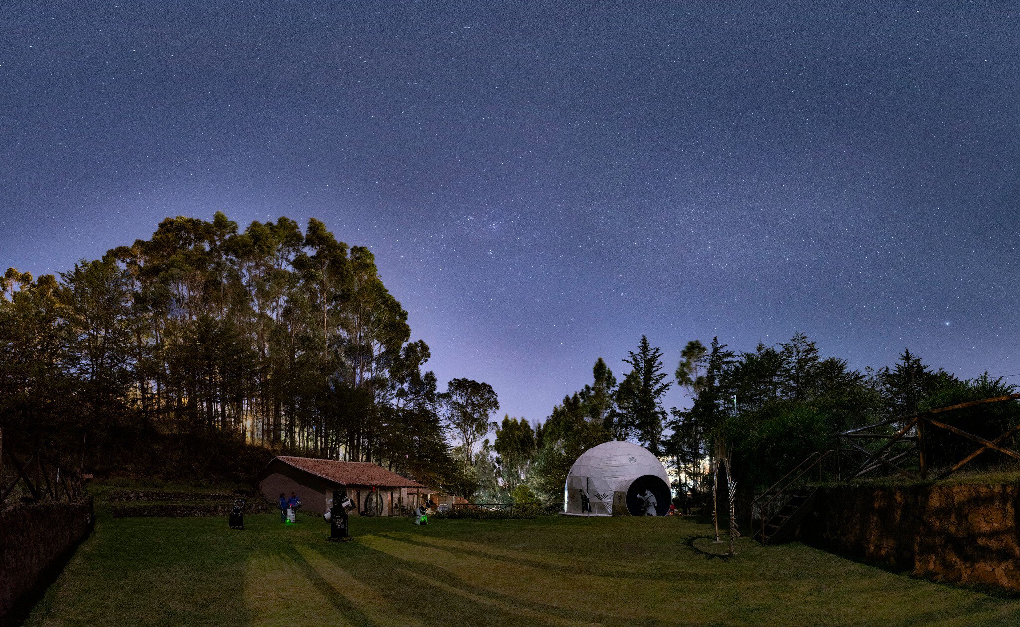 **RIGHTS MANAGED** Uploaded for use on the LP app Panoramic view at night , Cusco Planetarium
