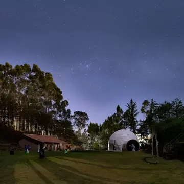 **RIGHTS MANAGED** Uploaded for use on the LP app Panoramic view at night , Cusco Planetarium
