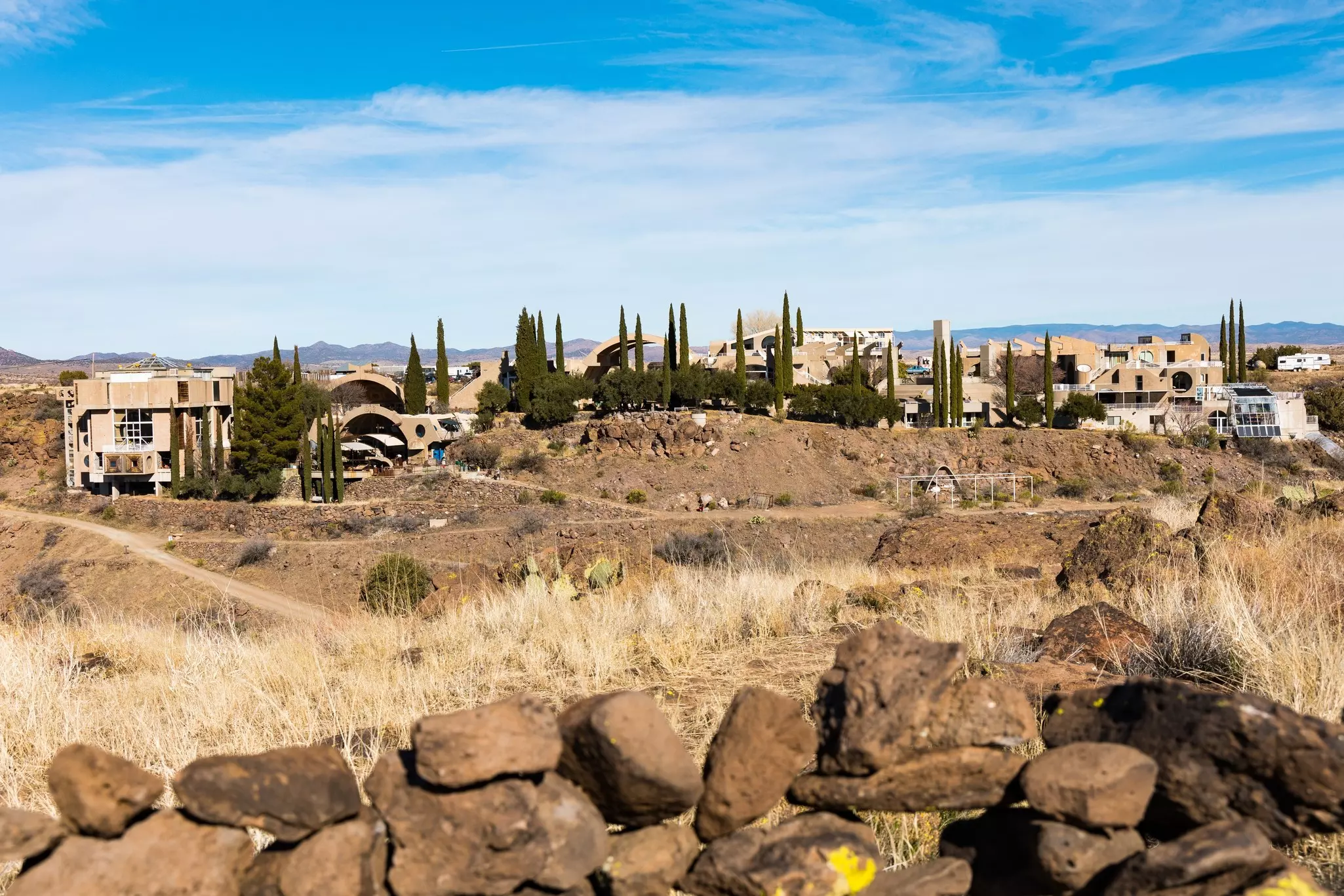 A skyline view of Arcosanti, the World’s First Prototype Arcology.