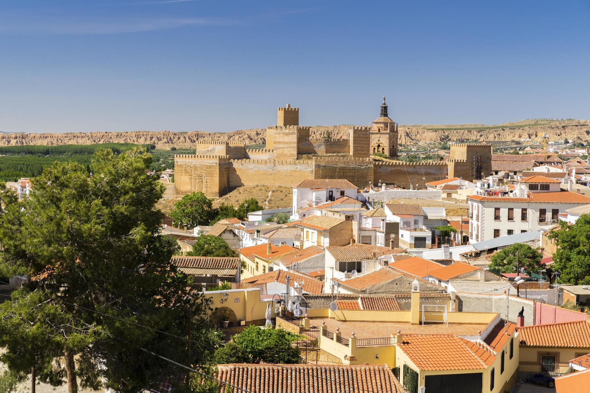 View of the Alcazaba in Guadix, Spain.