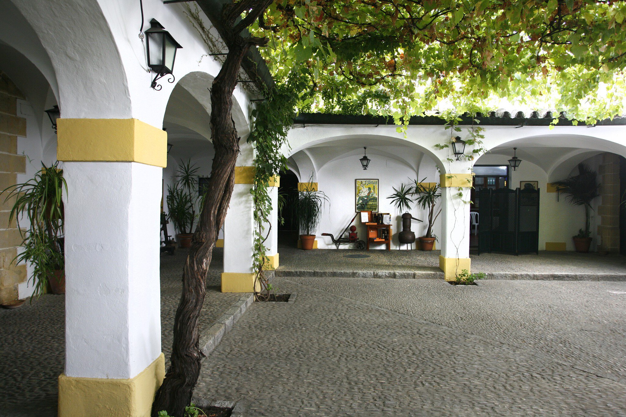 The Patio at Bodega Tradicion, Jerez de la Frontera, Andalucia, Spain.
