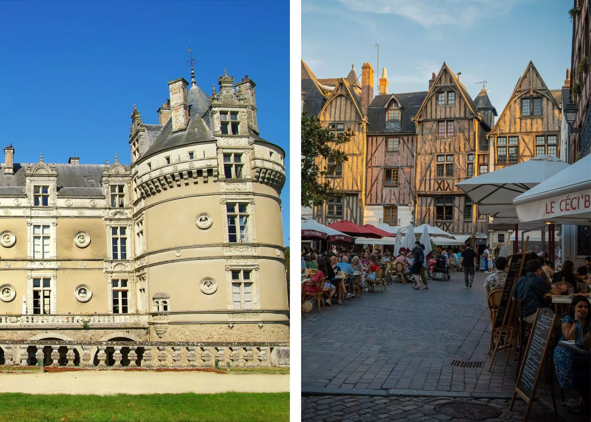 Diptych for Best EV road trips in France

Left: Château du Lude. Freesurf/Shutterstock. Right: Tours. Drew McArthur/Shutterstock