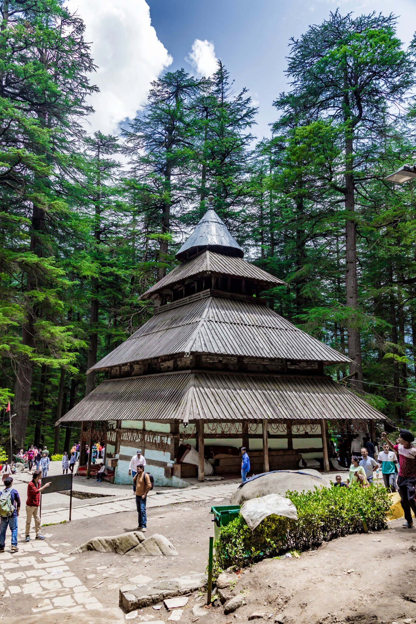 Wooden structure of Hidimba Devi Temple in Manali, Himachal Pradesh, India. 