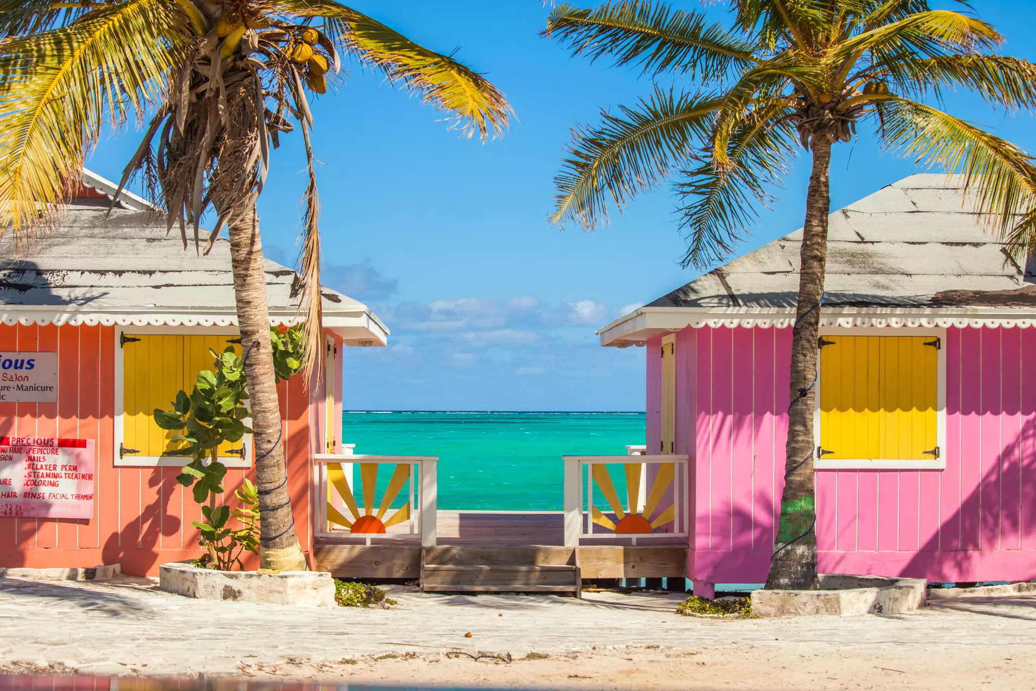 Vivid colors in the Blue hills Road neighborhood of Providenciales