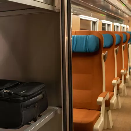 Coach seats aboard the Caledonian Sleeper.