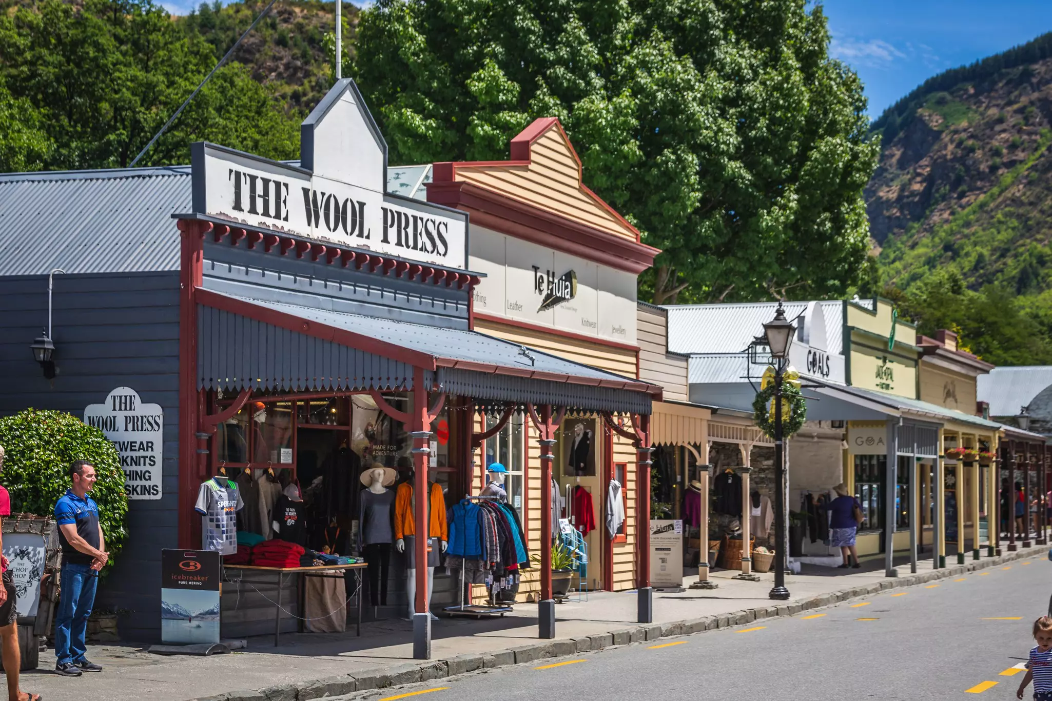 Old houses at historic city of Arrowtown, New Zealand.