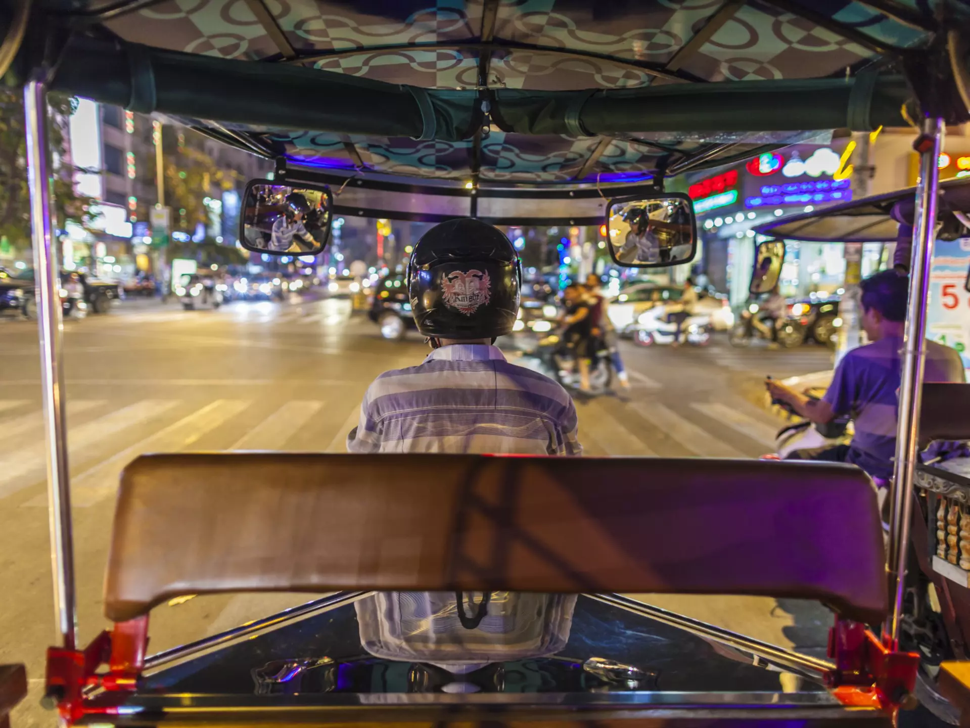 Phnom Penh, view from inside tuk tuk taxi, Cambodia
asian, cambodian, central cambodia, far east, getty-edit, south east asia, south east asian, walter bibikow, capital city, cities, evening, tuk tuk
