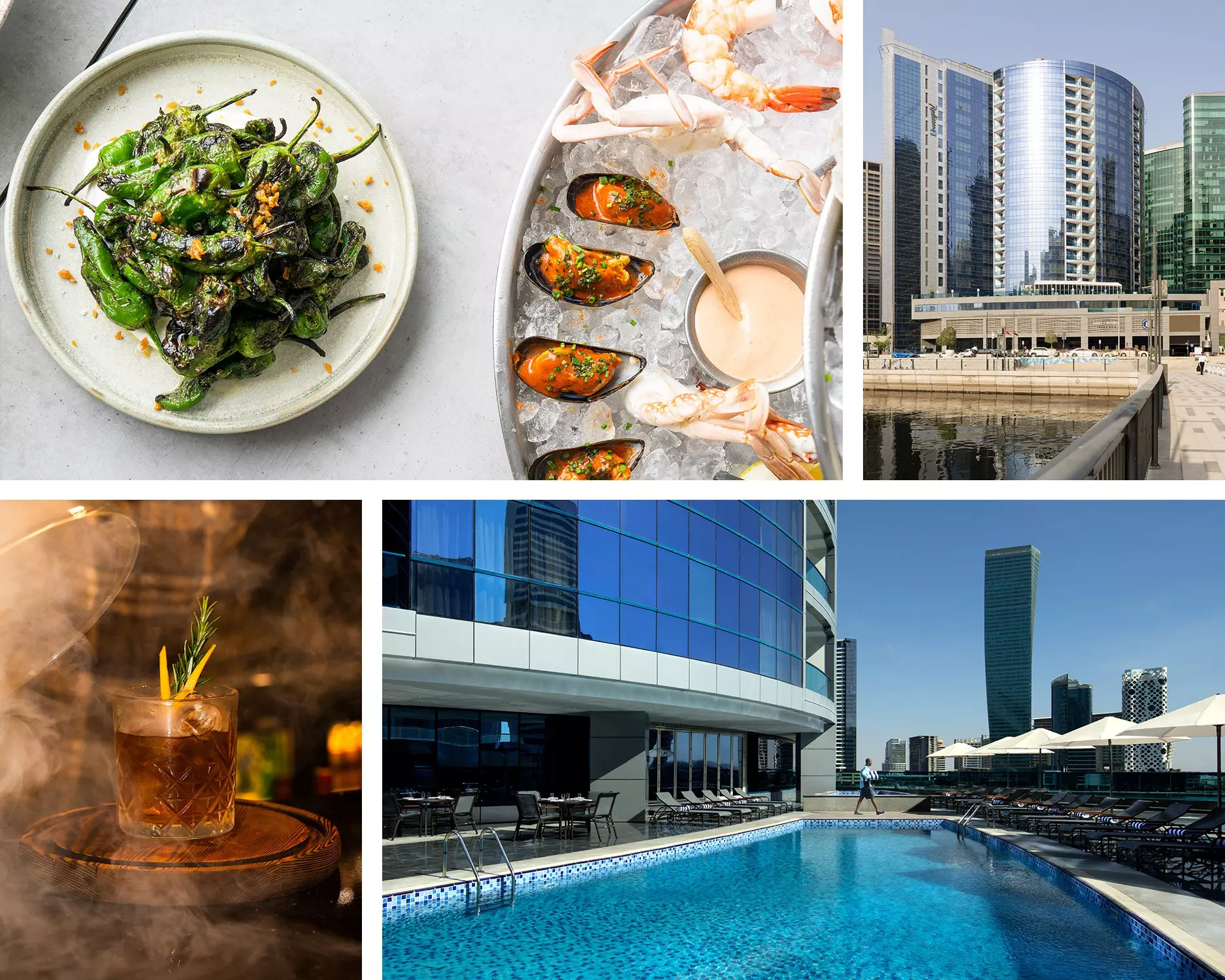 Inside the Radisson Blu Hotel, Dubai Waterfront.