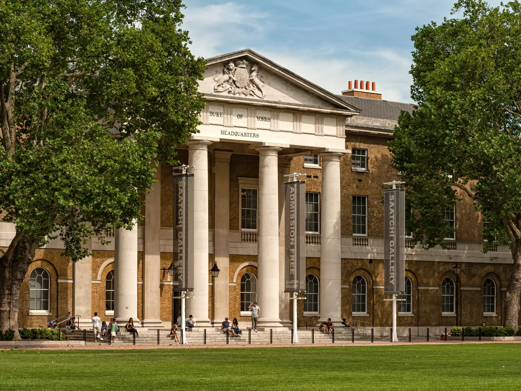 Entrance to the Saatchi Gallery in London, UK.