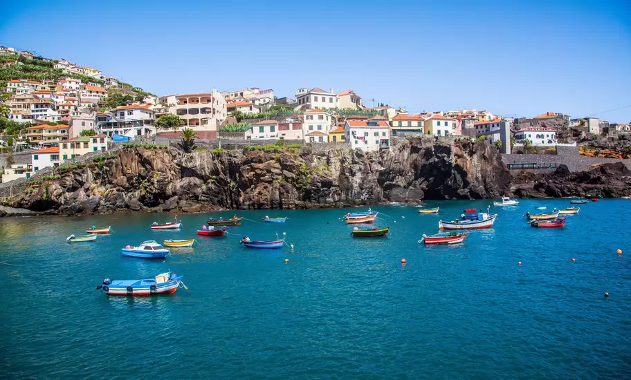 The harbor at Camara de Lobos on Madeira, Portugal