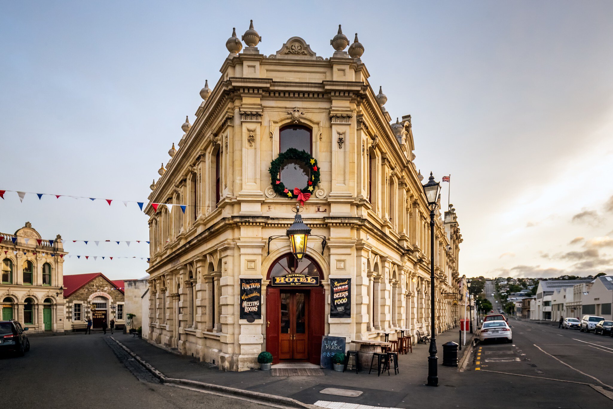 Old building at Oamaru in the South Island of New Zealand. Omaru is home to the steam punk. Oamaru, New Zealand - January 05 2018.