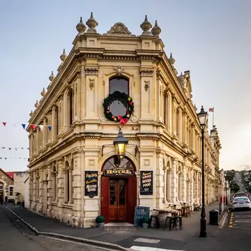 Old building at Oamaru in the South Island of New Zealand. Omaru is home to the steam punk. Oamaru, New Zealand - January 05 2018.