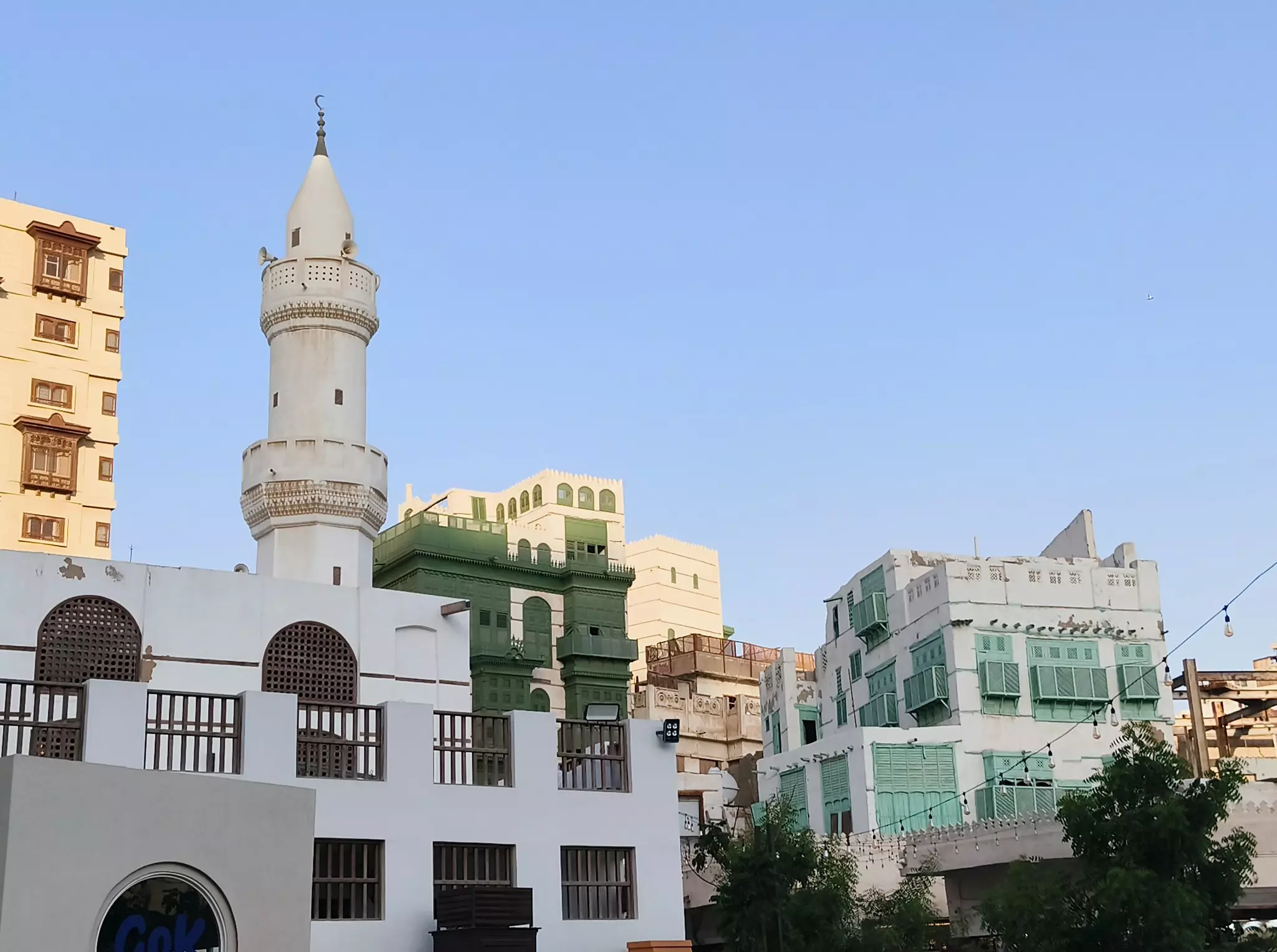 Tecno Partnerships V1
A street scene with buildings in Al Balad, Jeddah's historic district. 
Cynthia Hoffman for Lonely Planet