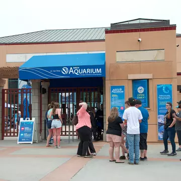 La Jolla, CA - June 17, 2023: Entrance ticket booth at Birch Aquarium, an aquarium and the public outreach center for Scripps Institution of Oceanography at the University of CA, San Diego., License Type: media, Download Time: 2026-08-09T13:43:27.000Z, User: LP_NZhan, Editorial: true, purchase_order: 65050 - Digital Destinations and Articles, job: App Content, client: Lonely Planet App, other: Nadine Zhan