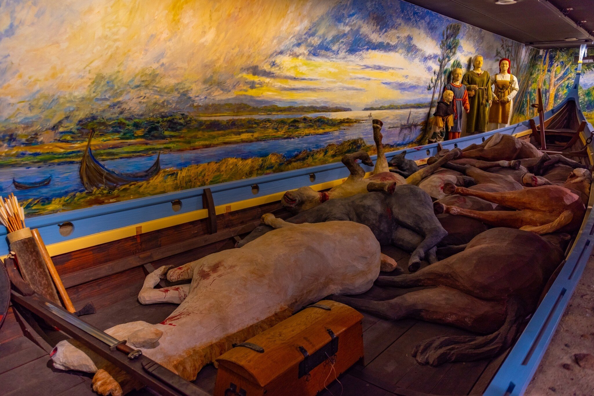Exposition at Vikingemuseet Ladby in Odense, Denmark.