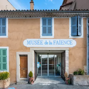 Facade of Musée de la Faïence de Moustiers-Ste-Marie, Provence, France. 