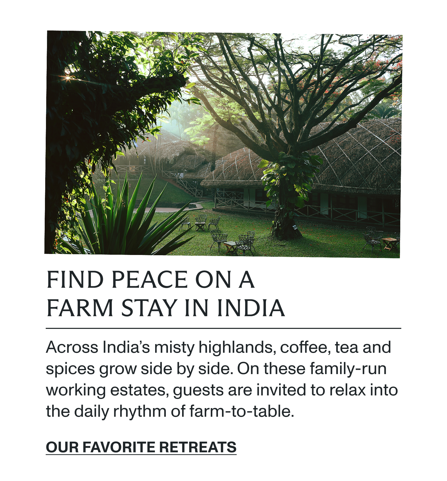 Our favorite retreats