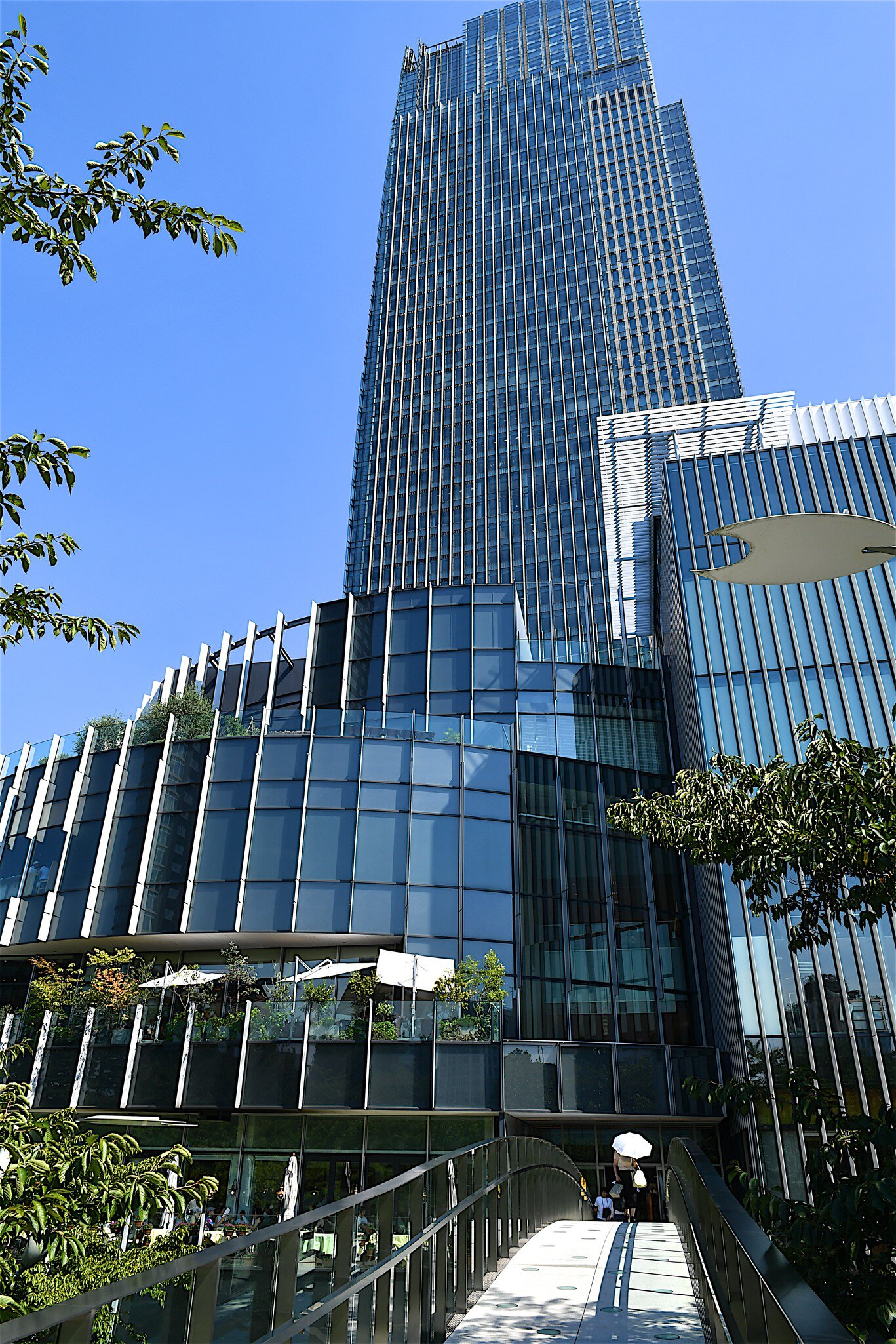 View of a commercial building in Midtown, Tokyo, Japan.