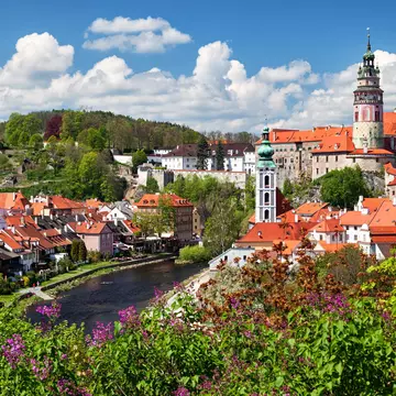 View of old town Cesky Krumlov