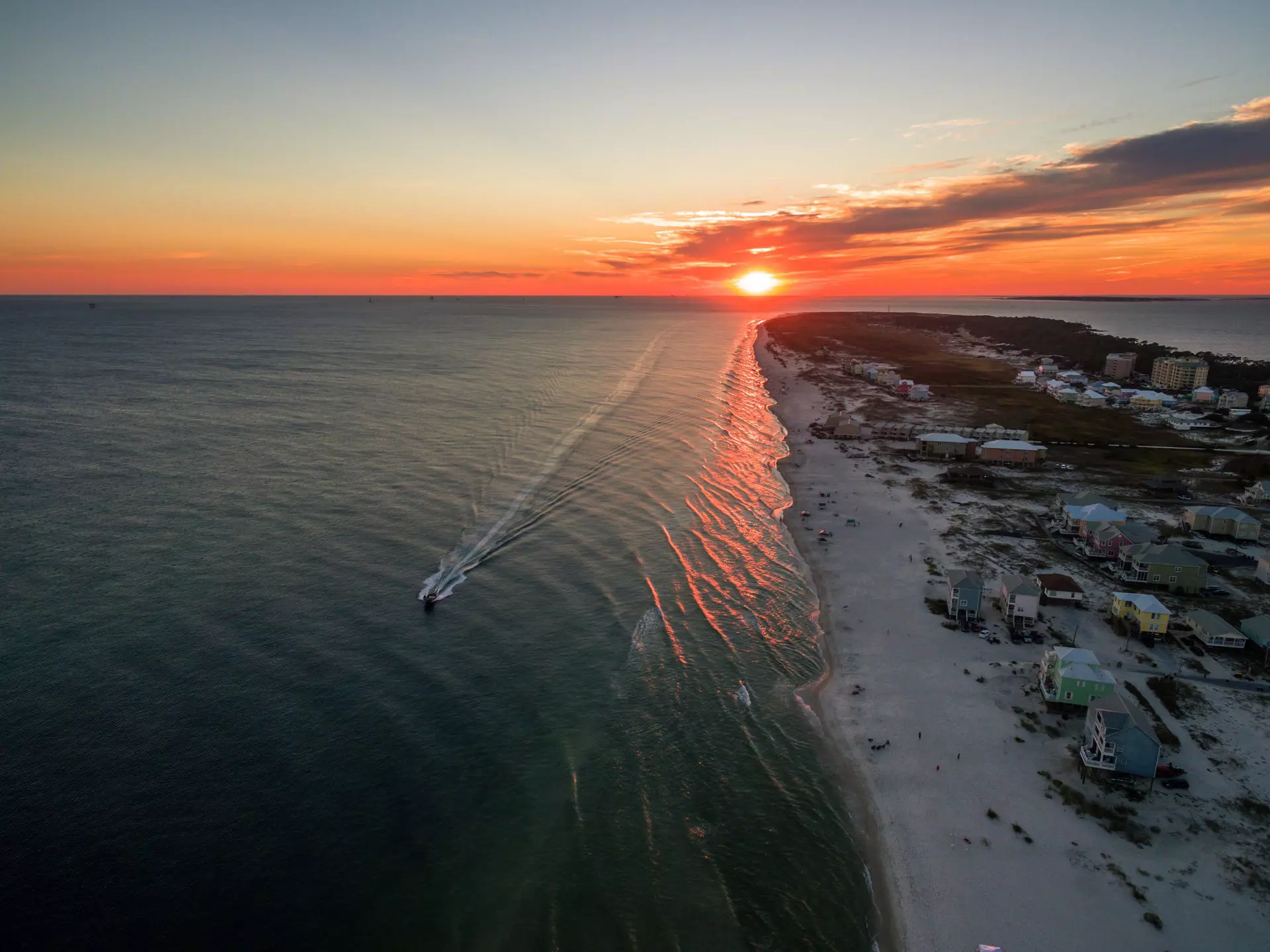 Gulf Shores, Alabama at sunset. Getty Images/iStockphoto