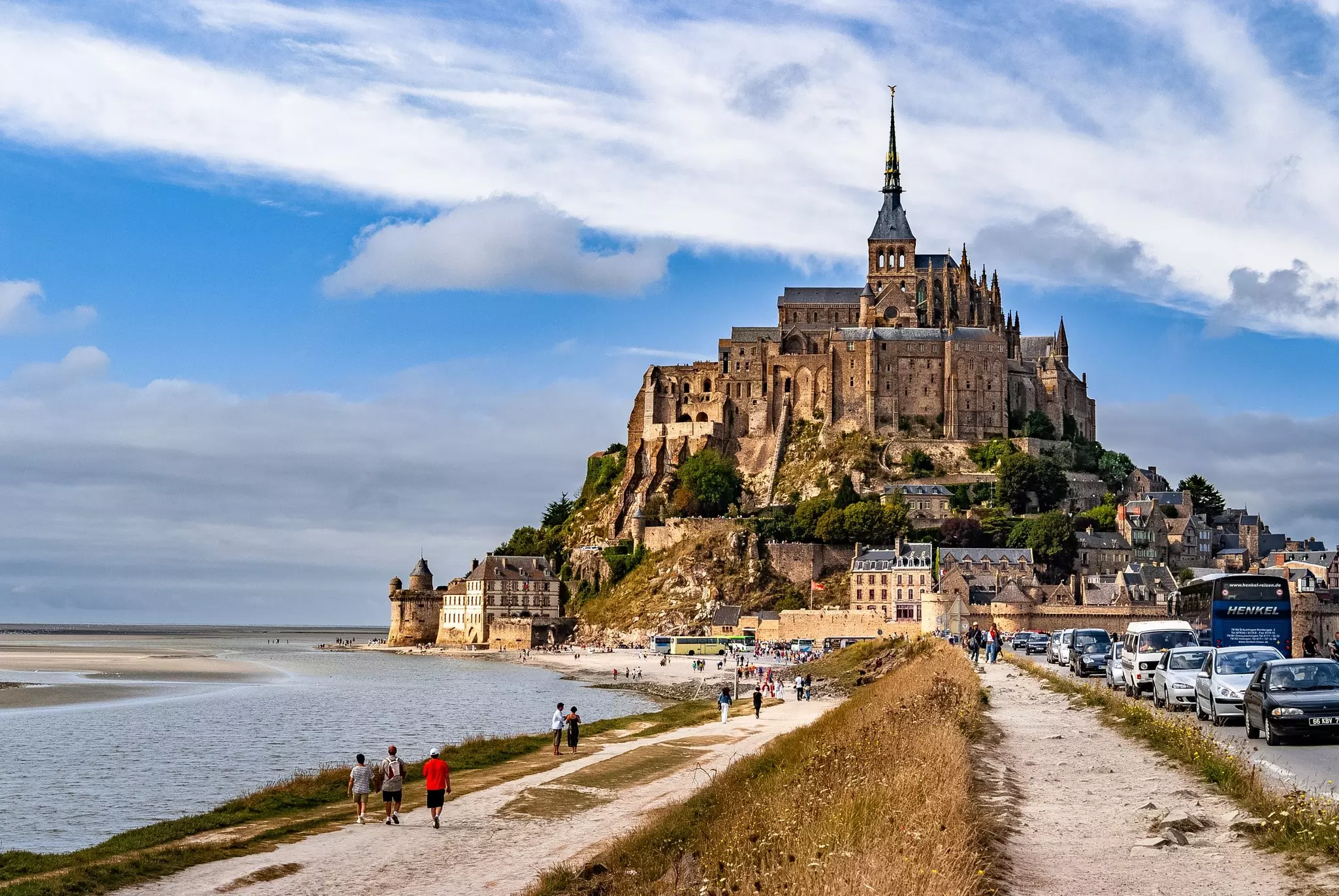 View of the island Mont St-Michel. 