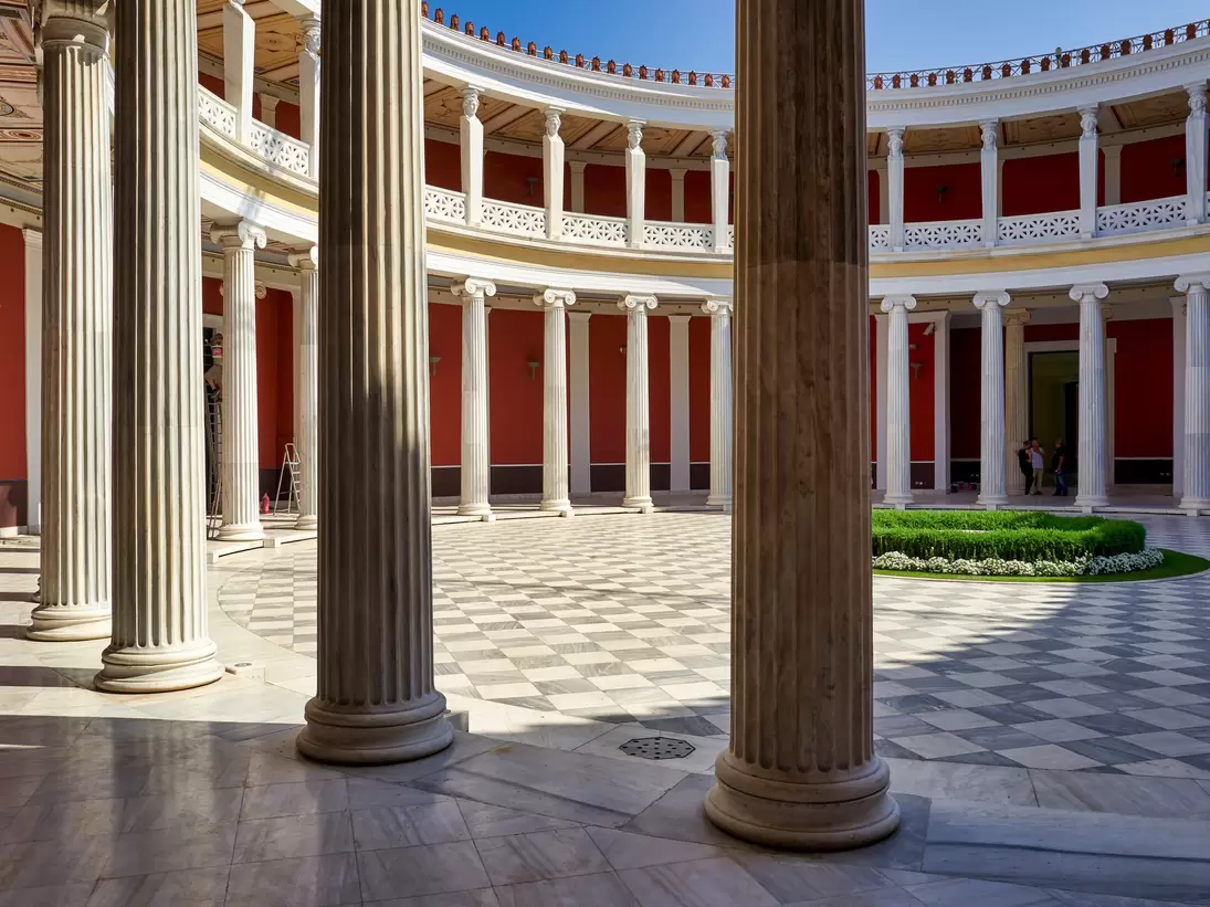 Athens Greece. The inner courtyard of the Zappeio Hall, now used as a conference center. Athens Greece June 2019; Shutterstock ID 1587006739; your: Erin Lenczycki; gl: 65050; netsuite: Digital; full: POI