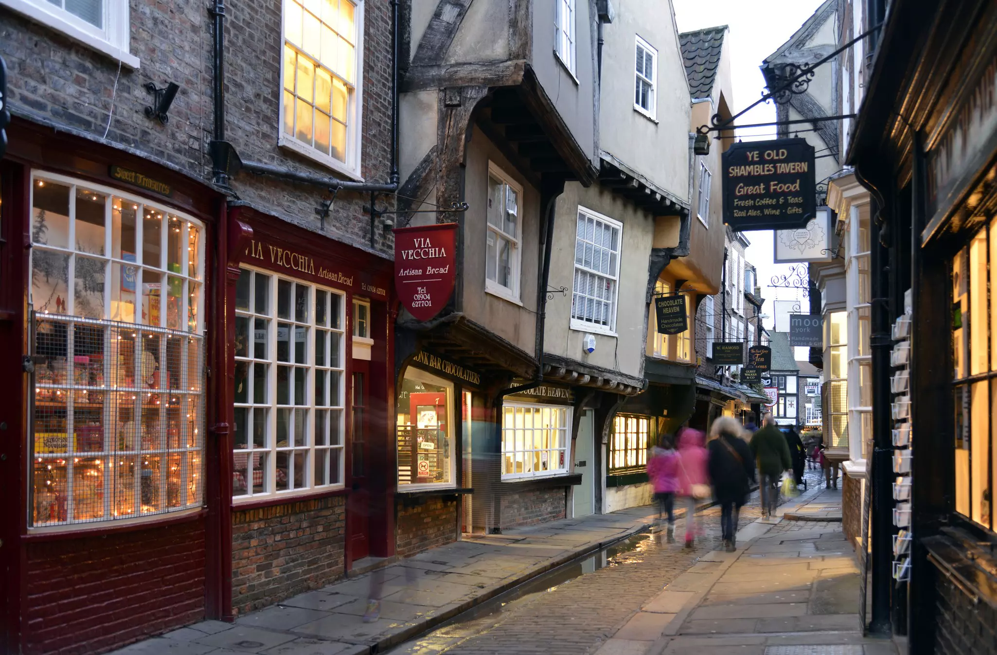 Dating from Tudor times, The Shambles is probably the most famous street in York.
