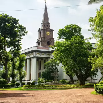 Exterior of St. John Church which is the third oldest church of Kolkata, West Bengal, India.