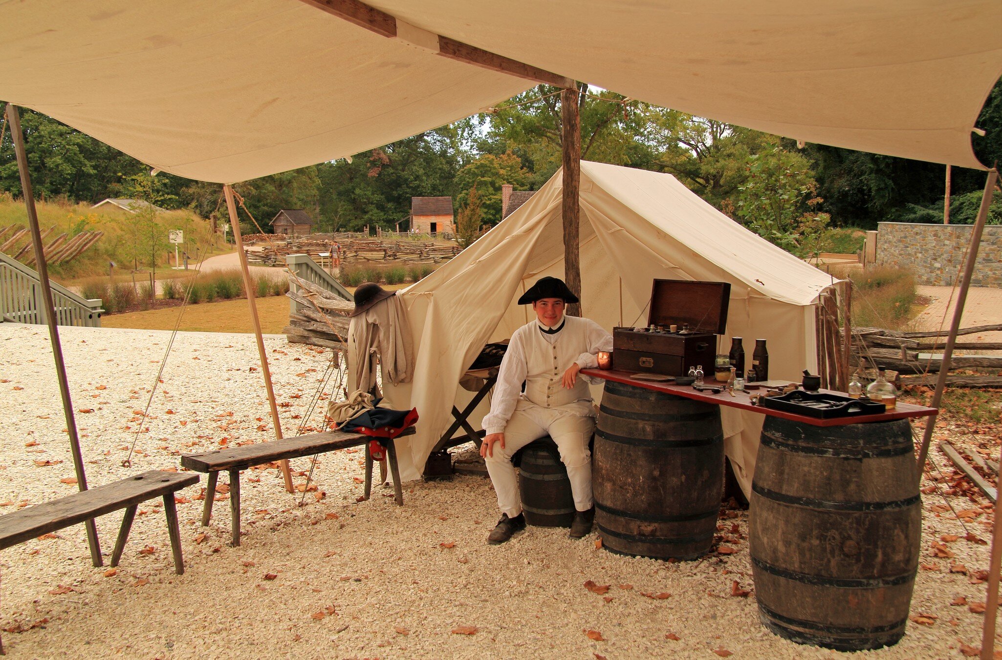 YORKTOWN, VA- OCTOBER 7: Historical reenactors at the American Revolution Museum at Yorktown help provide a fuller understanding of the American colonial experience October 7, 2017 in Yorktown, VA; Shutterstock ID 771972319;