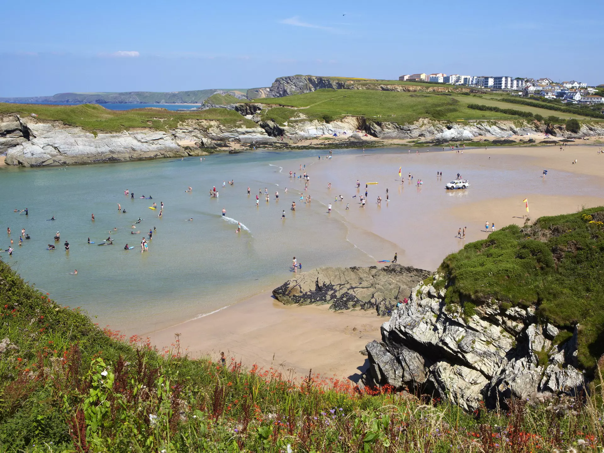 Tourists, swimmers and holidaymakers at Lusty Glaze Beach along the Cornish Coastline
150653457
coastline, holidays, vacation, staycation, tourism