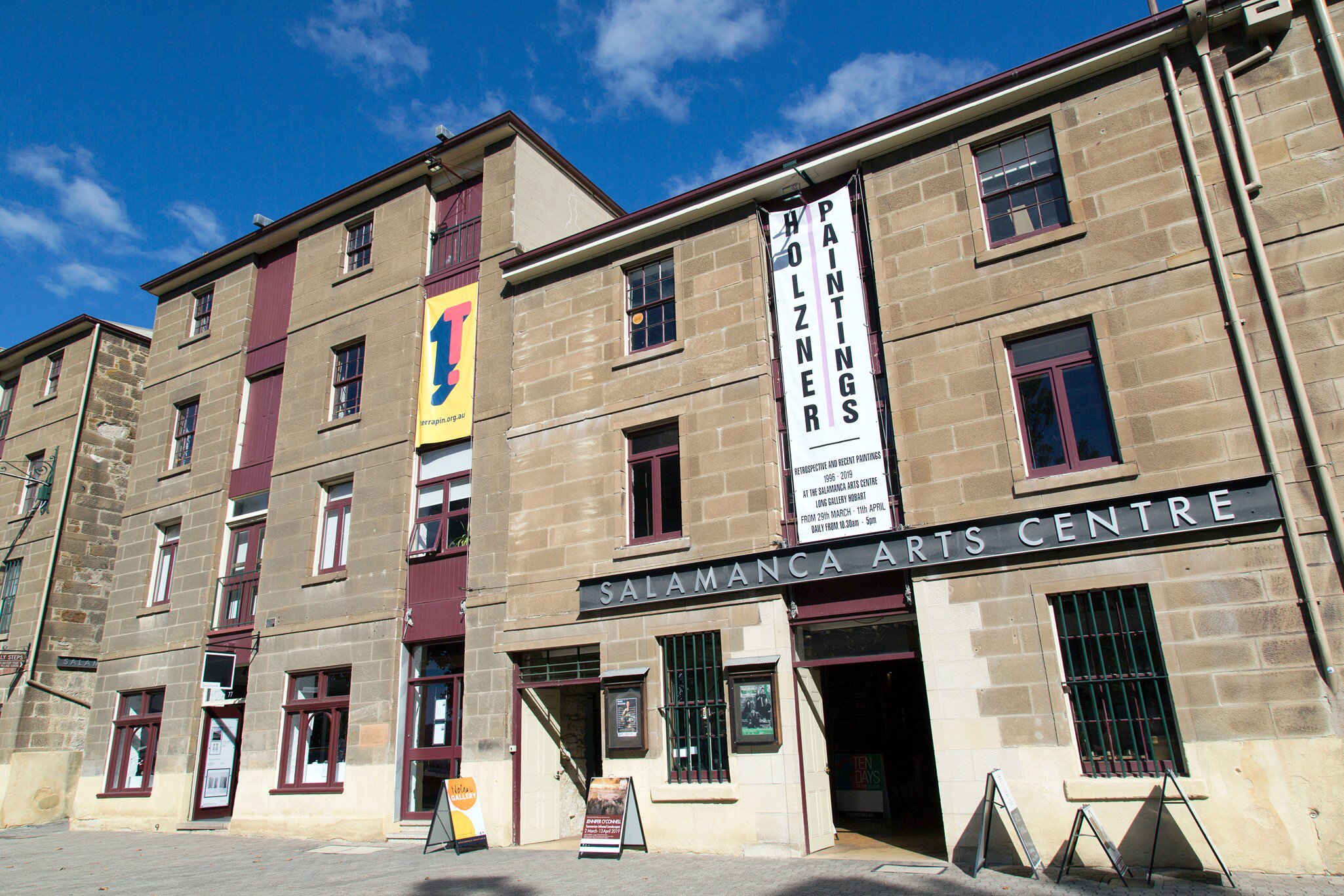 Facade of the Salamanca Arts Centre in Hobart, capital city of Tasmania, Australia.