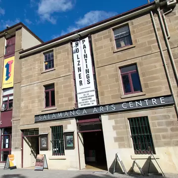 Facade of the Salamanca Arts Centre in Hobart, capital city of Tasmania, Australia.